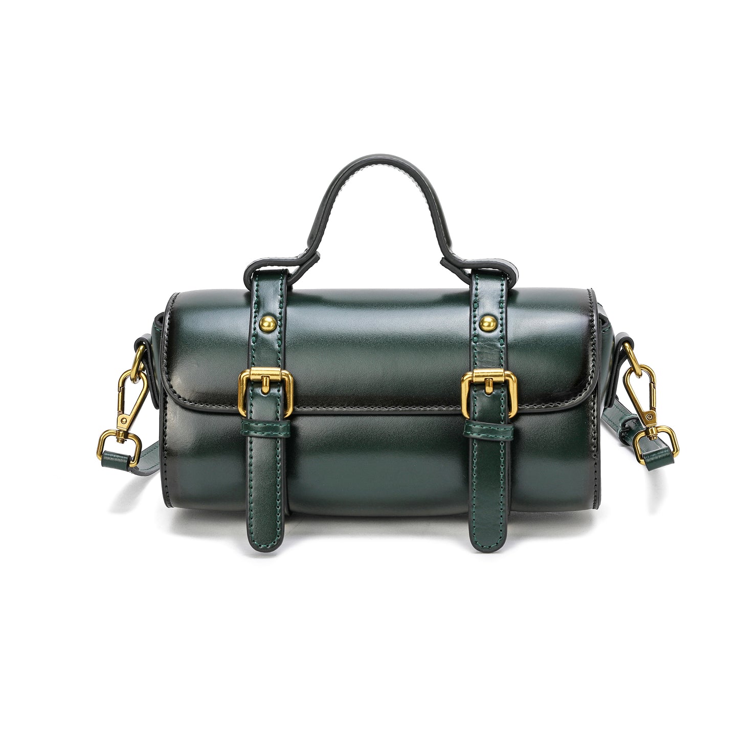 Tiffany & Fred Smooth Leather Barrel Shape Crossbow Bag