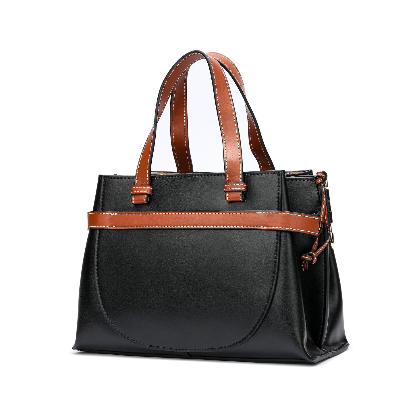 Full-grain Smooth Napa Leather Satchel/ Shoulder Bag