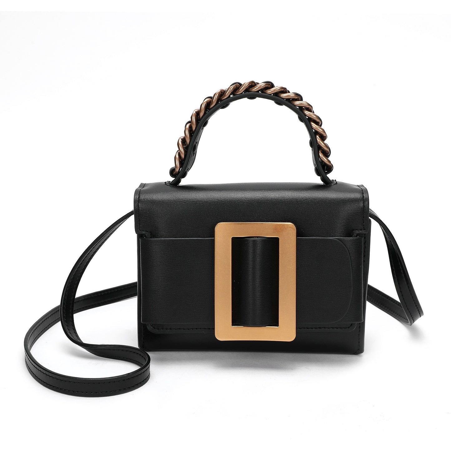 Structured Nappa Leather Top-Handle Crossbody/Shoulder Bag