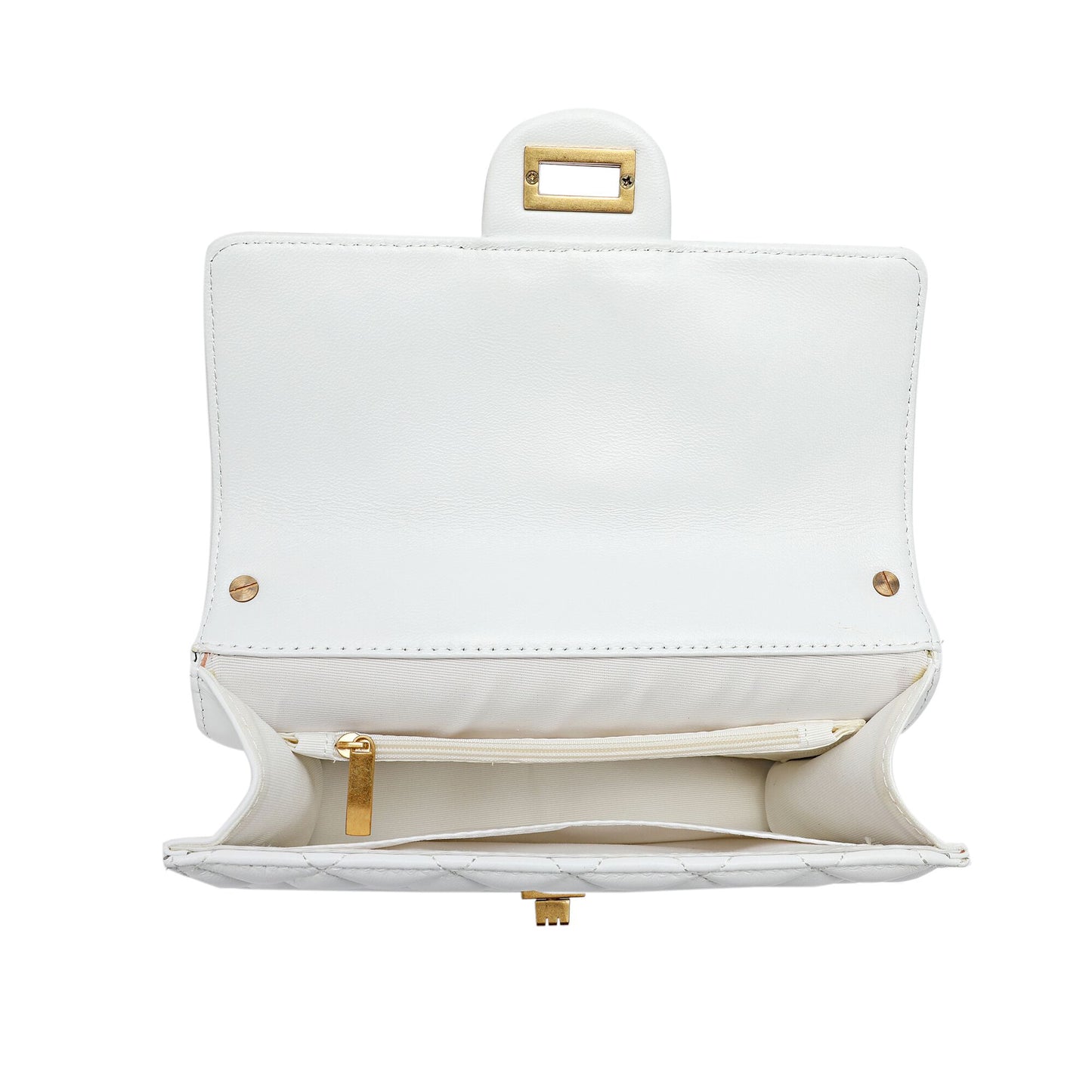 Full-grain Lambskin Leather Shoulder Bag Embellished With Faux Pearls