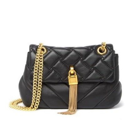 Quilted Lambskin Tassel Crossbody Bag