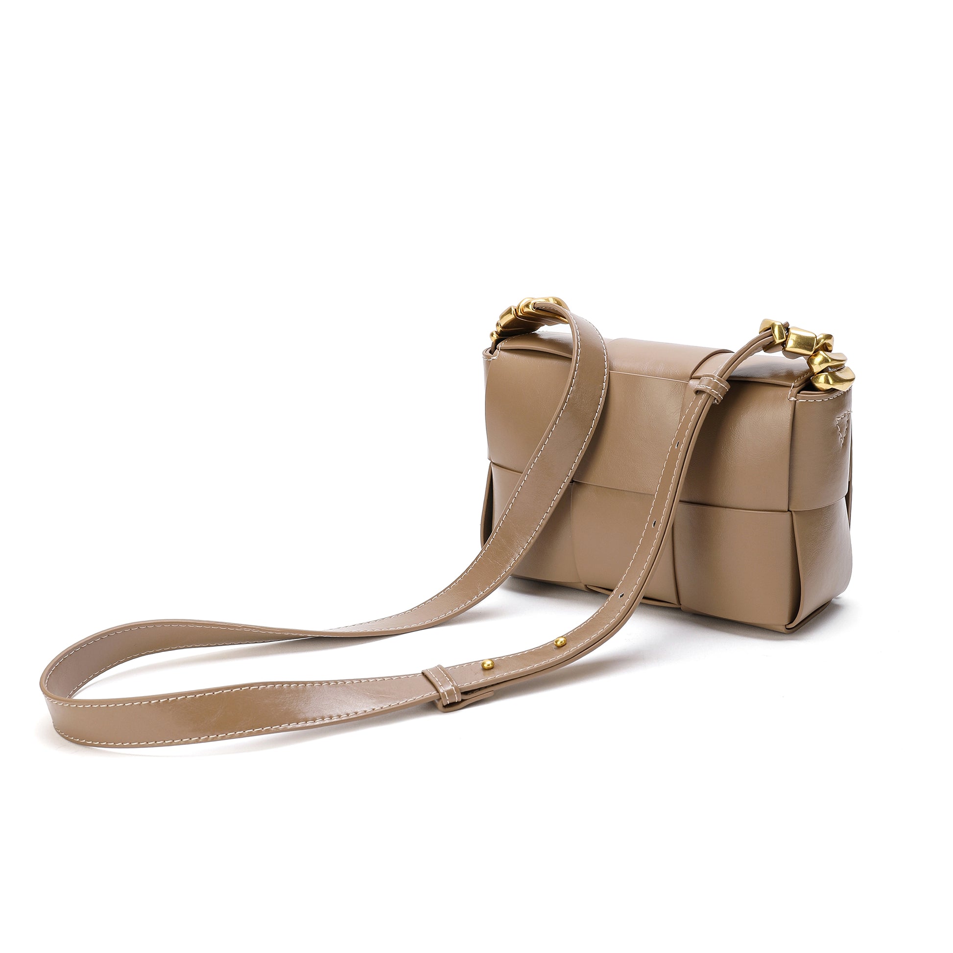 Woven Leather Crossbody Bag – Tiffany & Fred Paris