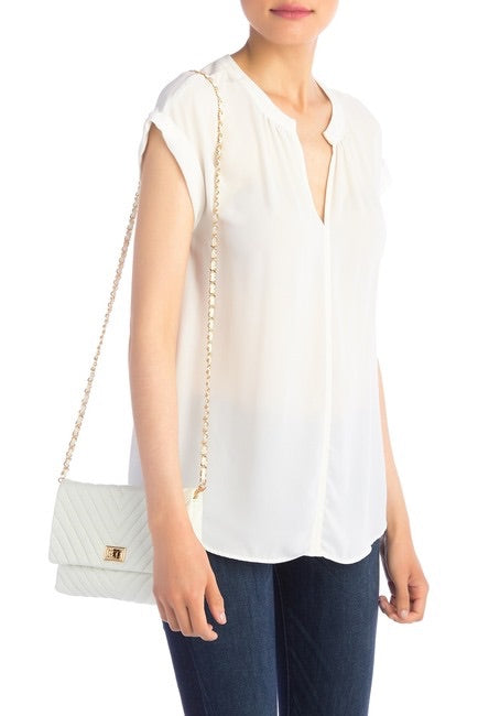 Marquise Cut Quilted Lambskin Crossbody Bag