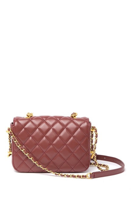 Chain Trimmed Quilted Lambskin Crossbody – Tiffany & Fred Paris