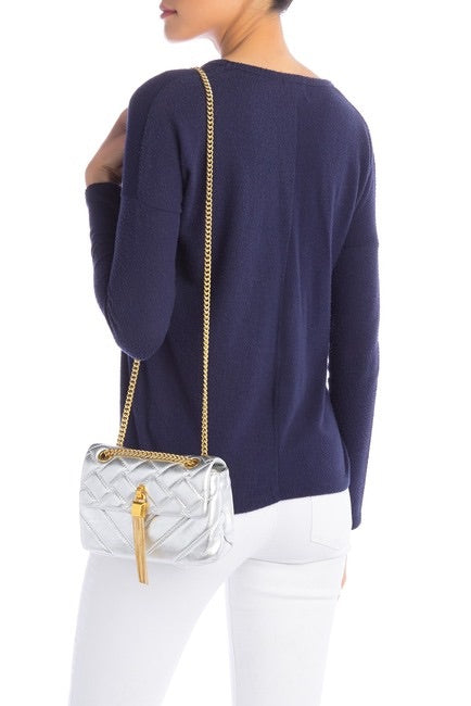 Quilted Lambskin Tassel Crossbody Bag