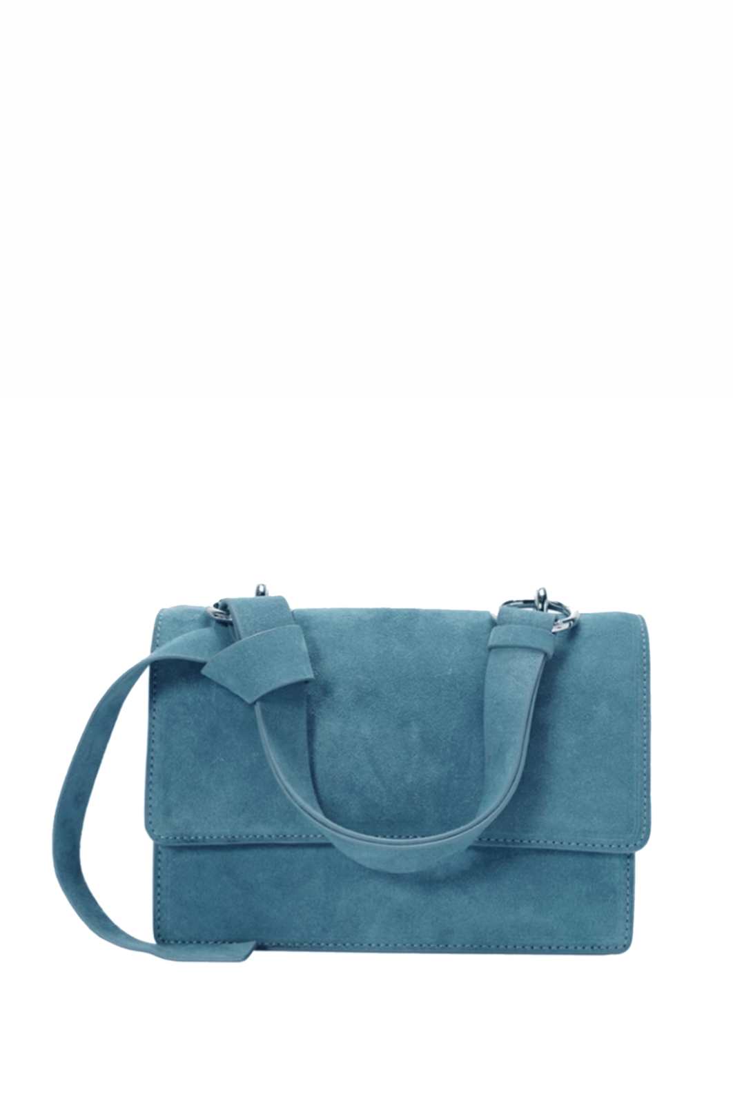 Suede Structured Shoulder Messenger Bag