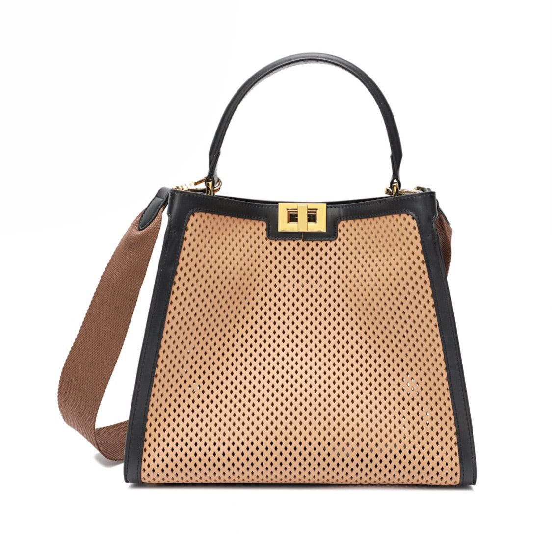 Full-grain Smooth Leather Perforated Tote