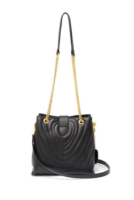 Quilted Leather Heart Strap Tote