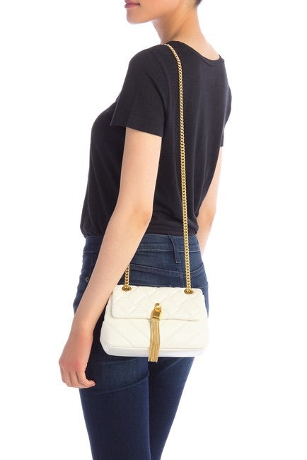 Quilted Lambskin Tassel Crossbody Bag