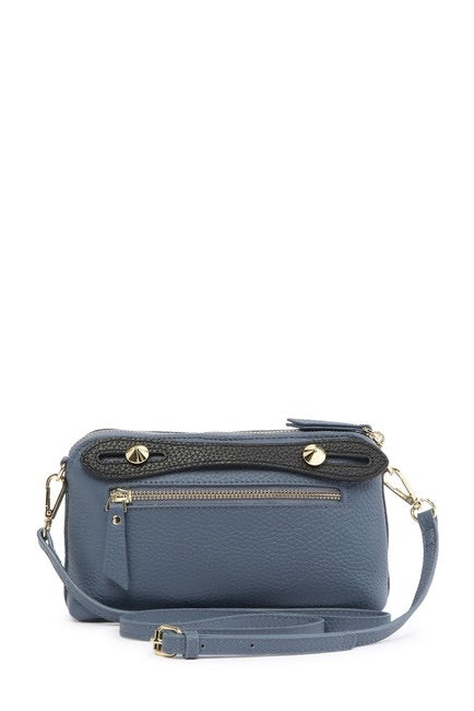 Two-Tone Leather Shoulder Bag