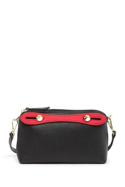 Two-Tone Leather Shoulder Bag