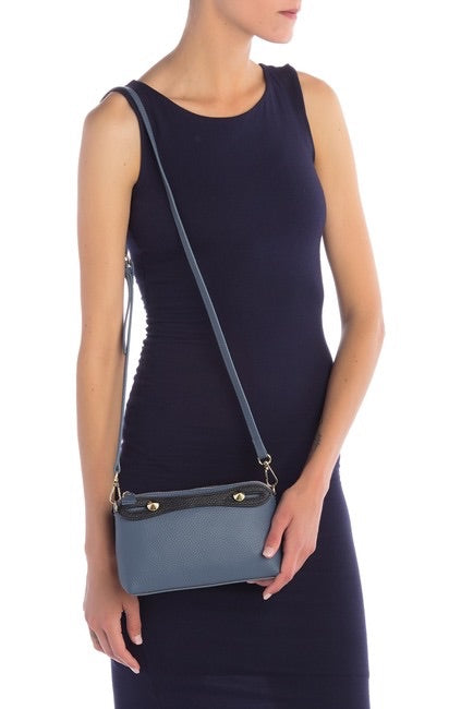 Two-Tone Leather Shoulder Bag