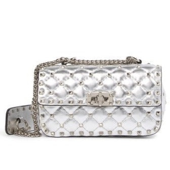 Valenté Studded Leather Shoulder Bag – Tiffany & Fred Paris