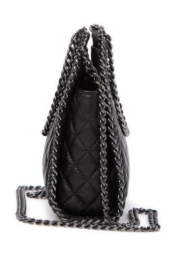 Quilted Chain Leather Shoulder Bag