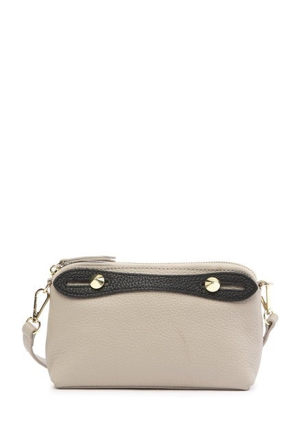 Two-Tone Leather Shoulder Bag