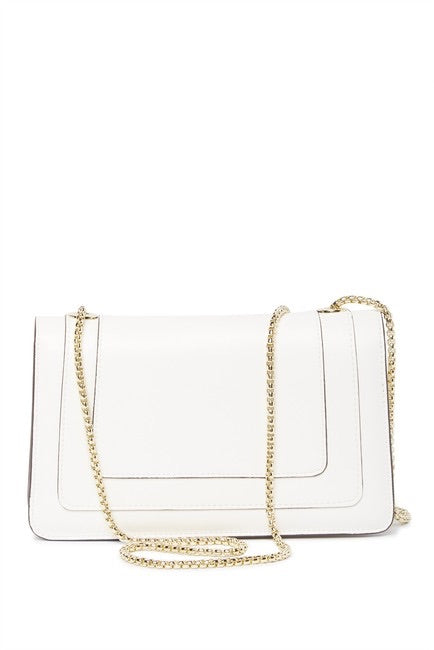 Snake Buckle Nappa Leather Flap Shoulder Bag