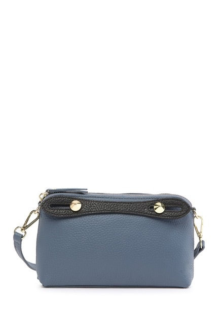 Two-Tone Leather Shoulder Bag