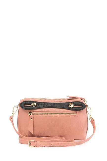 Two-Tone Leather Shoulder Bag