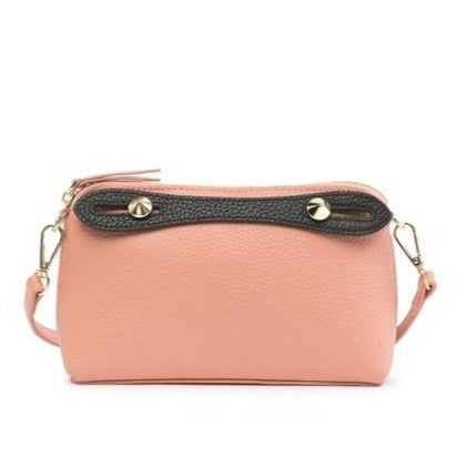 Two-Tone Leather Shoulder Bag