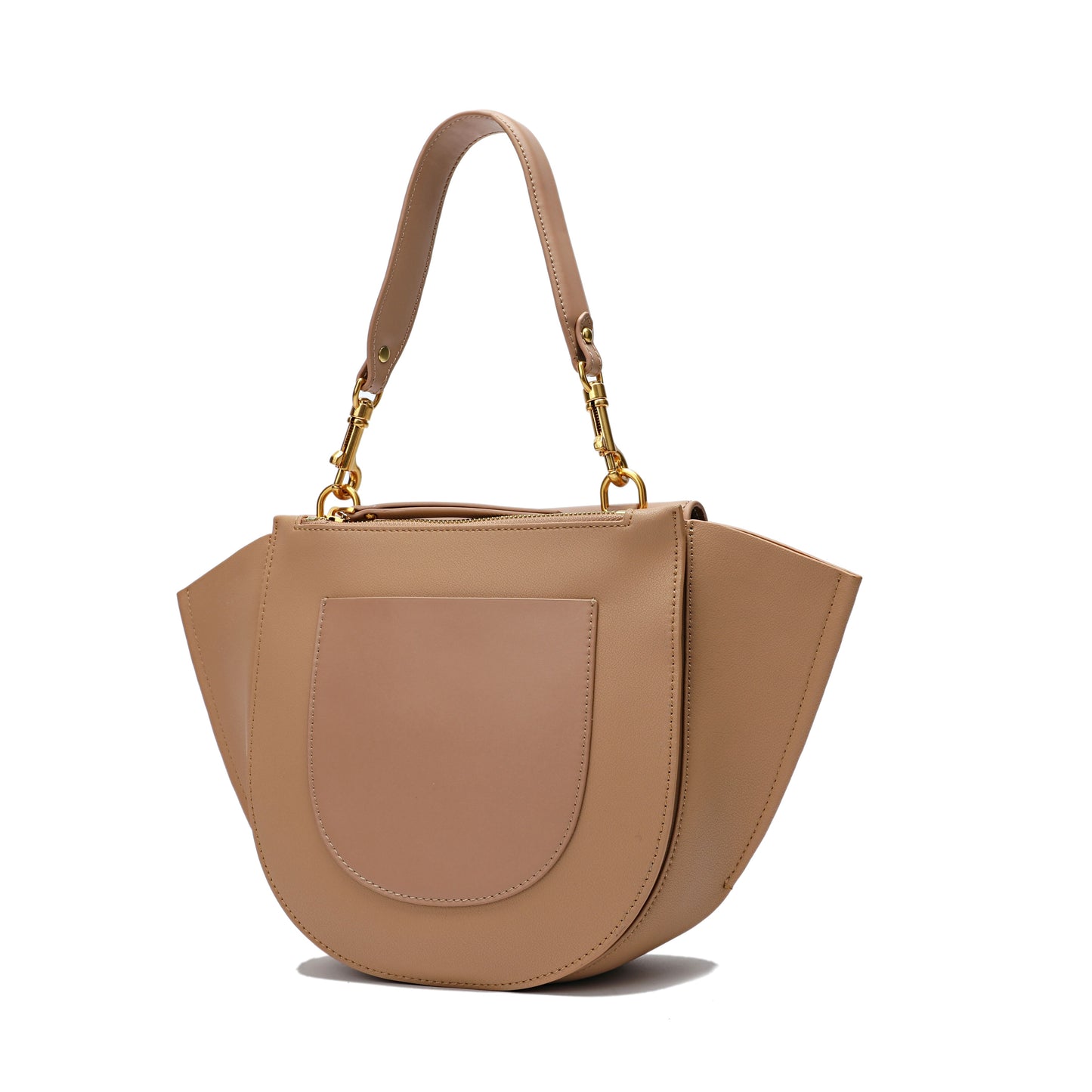 Two-tone Full-grain Nappa Leather Shoulder Bag